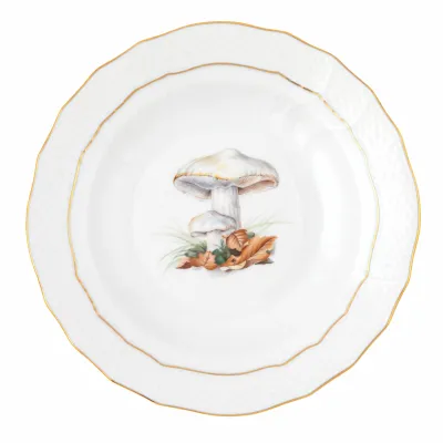 Mushroom Multicolor Luncheon Plate Motif 11