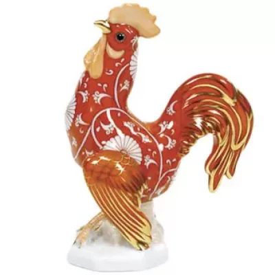 Small Cocky Rooster Chrysanthemum 4.25 in H X 3 in L