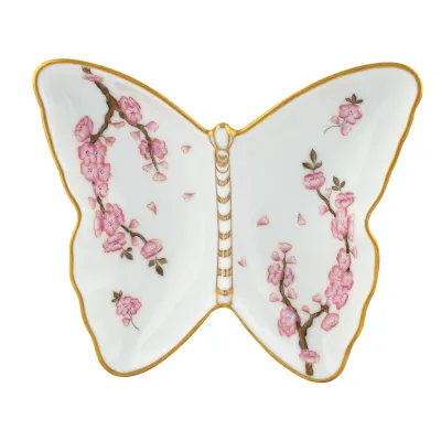 Cherry Blossom Multicolor Butterfly Dish