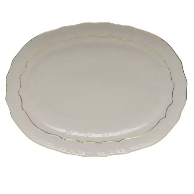 Golden Edge Platter 15 in L X 11.5 in W