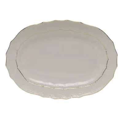 Golden Edge Platter 13 in L X 9.5 in W