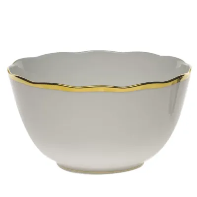 Gwendolyn Gold Round Open Vegetable Bowl 7.5 in D