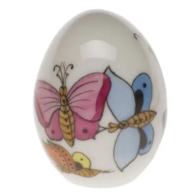 Butterflies Multicolor Miniature Egg 1.5 in H