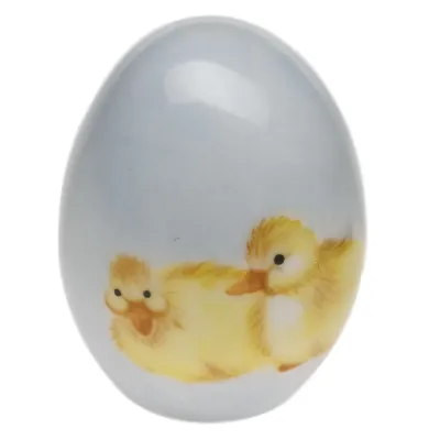 Ducks Blue/Yellow Miniature Egg 1.5 in H