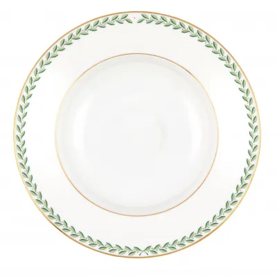Green Laurel Rim Soup Plate 8 in D
