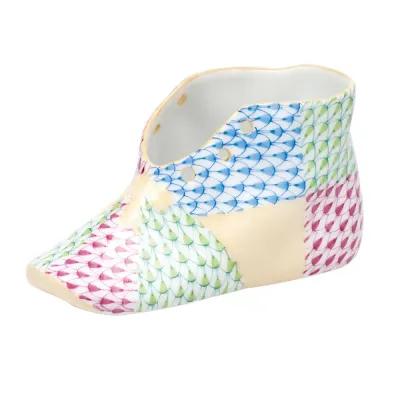 Baby Shoe Multicolor 4.5 in L X 2.75 in H