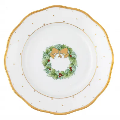 Christmas Wreath Forest Green Dessert Plate