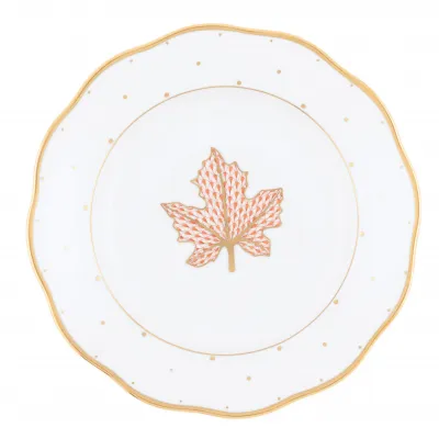 Maple Leaf Rust Dessert Plate