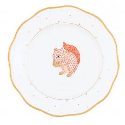 Squirrel Rust Dessert Plate