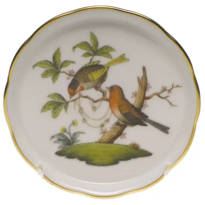 Rothschild Bird Motif 10 Multicolor Coaster 4 in D