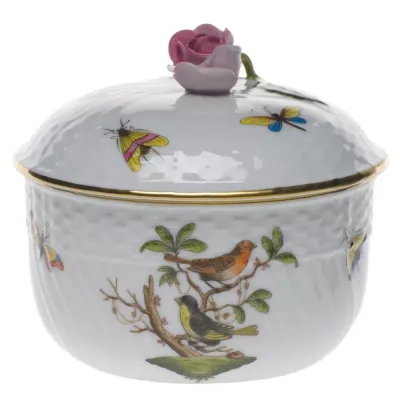 Rothschild Bird Multicolor Covered Sugar with Rose