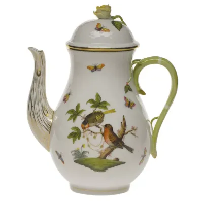 Rothschild Bird Multicolor Coffee Pot with Rose