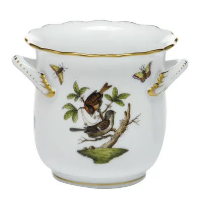 Rothschild Bird Multicolor Mini Cachepot With Handles 4.75 in L X 3.75 in H