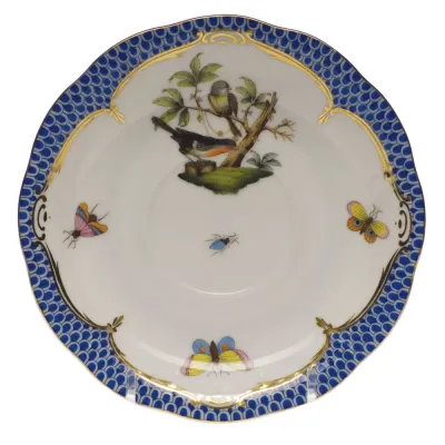 Rothschild Bird Motif 02 Multicolor Tea Saucer 6 in D