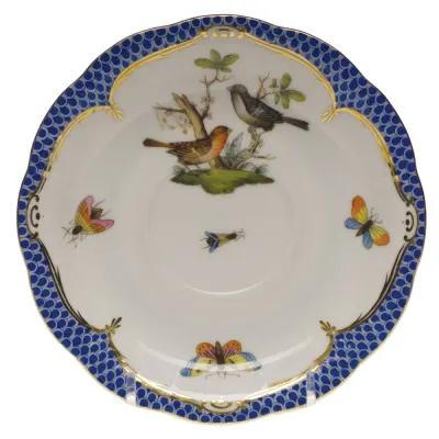 Rothschild Bird Motif 05 Multicolor Tea Saucer 6 in D