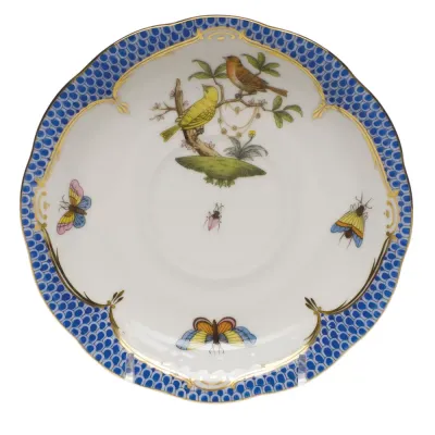 Rothschild Bird Motif 06 Multicolor Tea Saucer 6 in D