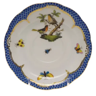 Rothschild Bird Motif 08 Multicolor Tea Saucer 6 in D