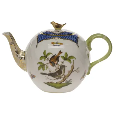 Rothschild Bird Multicolor Tea Pot With Bird 36 Oz 5.5 in H