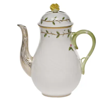 Rothschild Garden Multicolor Coffee Pot with Rose