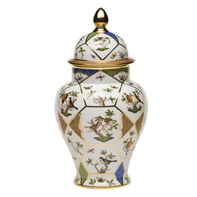 Rothschild Bird Multicolor Rothschild Bird Covered Urn 14.4 in H