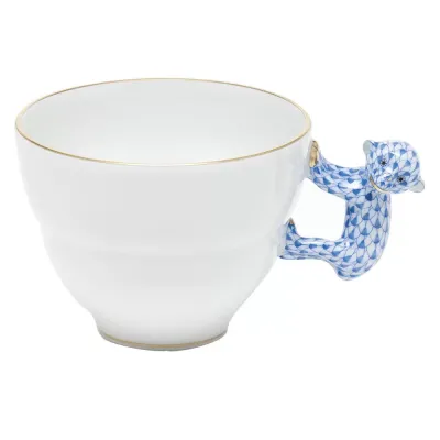 Mug With Monkey Handle Blue 5 in L X 2.75 in H