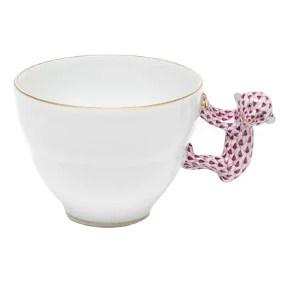 Mug With Monkey Handle Raspberry 5 in L X 2.75 in H