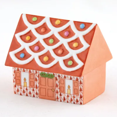 Cozy Gingerbread House Rust 3 in L X 2.25 in W X 2.5 in H