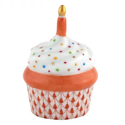 Cupcake with Candle Rust