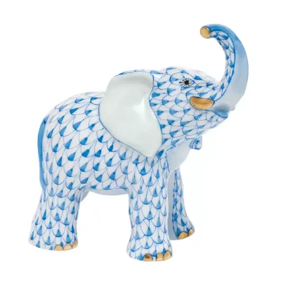 Young Elephant Blue 3.5 in L X 3.75 in H