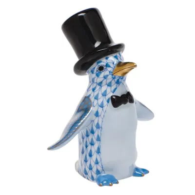 Tuxedo Penguin Blue 1.75 in L X 3 in H
