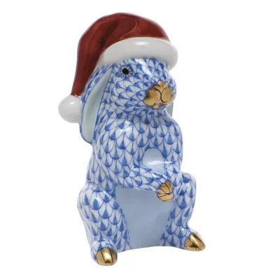 Santa Bunny Blue 2.25 in L X 3.25 in H