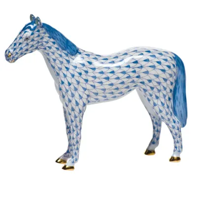 Small Horse Blue 5.25 in L X 4.75 in H