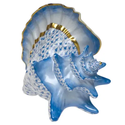 Conch Shell Blue 5.25 in L X 5 in H