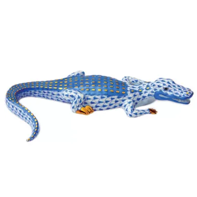 Small Alligator Blue 5.75 in L X 1.25 in H