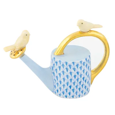Watering Can With Birds Blue 3.25 in L X 1.25 in W X 2.5 in H