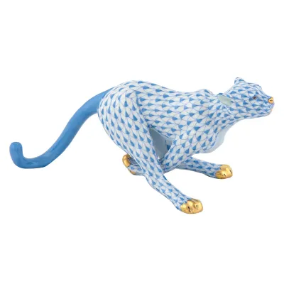 Small Cheetah Blue 7.5 in L X 3 in W X 3 in H