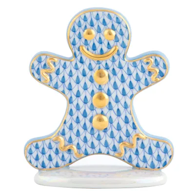 Gingerbread Man Blue 2.75 in L X 1.25 in W X 3.25 in H