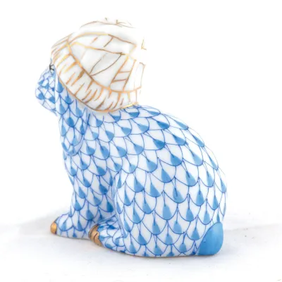 Bunny With Winter Hat Blue 2 in L X 1 in W X 2 in H