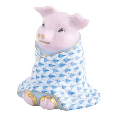 Pig in A Blanket Blue 2.25 in L X 2 in W X 2.25 in H
