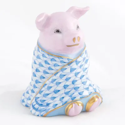 Pig in A Blanket Blue 2.25 in L X 2 in W X 2.25 in H