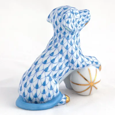 Dog With Ball Blue 2.25 in L X 1.25 in W X 2.25 in H