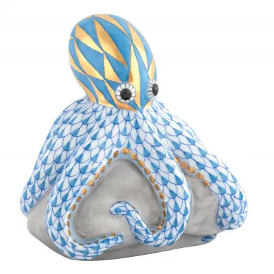 Octopus On Rock Blue