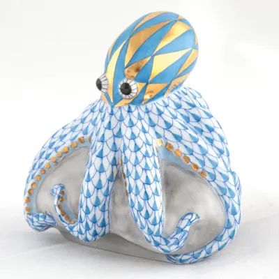Octopus On Rock Blue