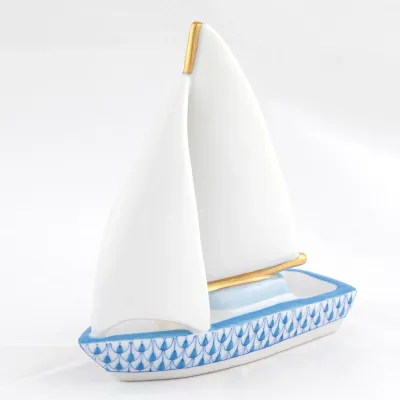 Sailboat At Sea Blue
