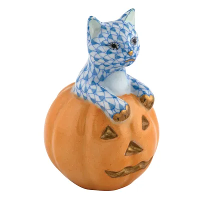 Jack O Lantern Kitty Blue