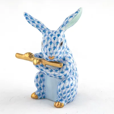 Flute Bunny Blue
