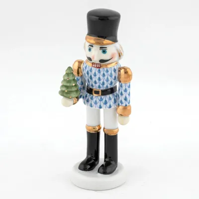 Nutcracker with Christmas Tree Blue
