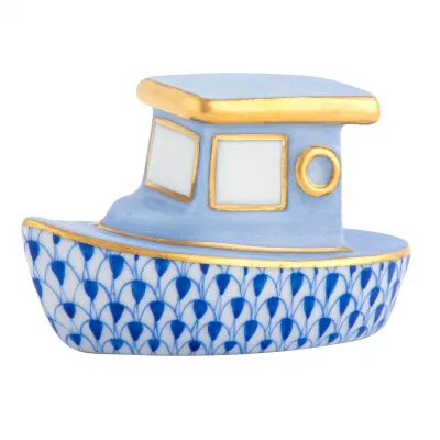 Tug Boat Sapphire 2.25 in L X 1.25 in W X 1.25 in H