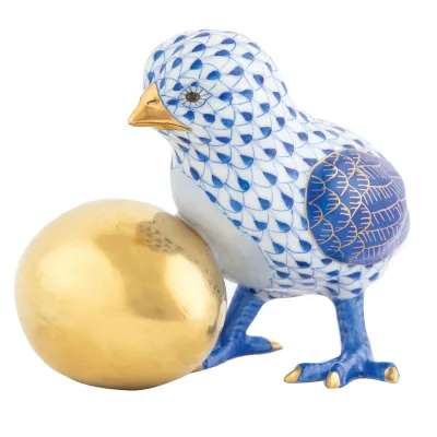 Baby Chick With Egg Sapphire 3.5 in L X 2.5 in W X 2.75 in H