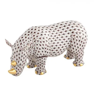 Standing Rhinoceros Chocolate 6.5 in L X 2.75 in W X 3.25 in H
